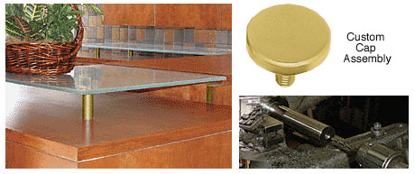 CRL Brass 1-1/2" Diameter Custom Standoff Cap Assembly