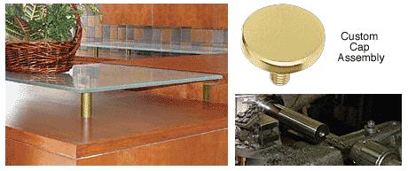 CRL Brass Custom Cap Assembly for 1-1/4" Custom Standoff Base