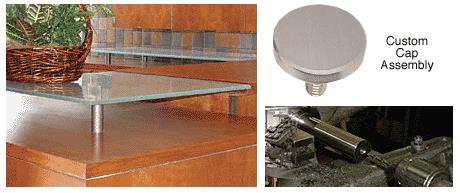 CRL Brushed Stainless Custom Cap Assembly for 1-1/4" Custom Standoff Base