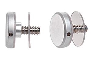 CRL Satin Chrome Standoff Cap Assemblies for 1-1/4" Standoff Bases