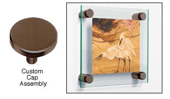 CRL Oil Rubbed Bronze Custom Cap Assembly for 1-3/4" Custom Standoff Base