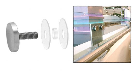 CRL 2" Diameter Brushed Stainless Steel  Standoff Cap Assembly