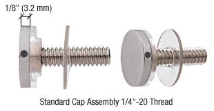 CRL Brushed Stainless Standoff Cap Assemblies for 3/4" Standoff Bases