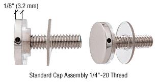 CRL Chrome Standoff Cap Assemblies for 3/4" Standoff Bases