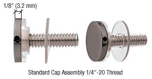 CRL Gun Metal Standoff Cap Assemblies for 3/4" Standoff Bases