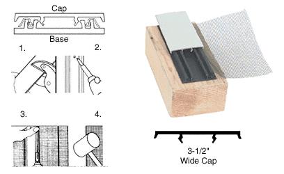 CRL 3-1/2" White Screen Tight Cap 96 in - Pack of 5