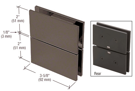 CRL Oil Rub Bronze Glass to Glass Mount Cardiff Series Hinge