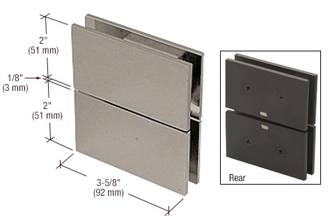 CRL Brushed Nickel Glass to Glass Mount Cardiff Series Hinge