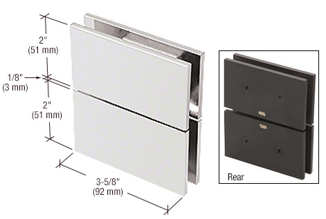 CRL Polished Chrome Glass to Glass Mount Cardiff Series Hinge