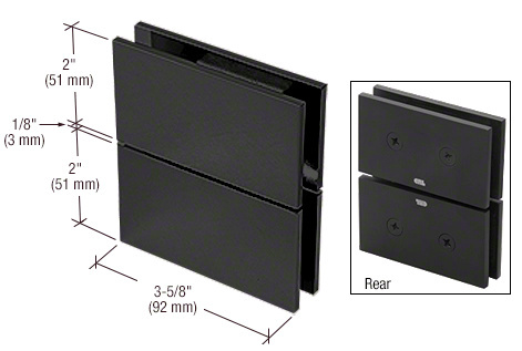 CRL Matte Black Glass to Glass Mount Cardiff Series Hinge