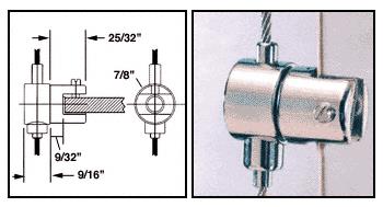 CRL Chrome Plated Adjustable Single Shelf Brackets for the Cable Display System