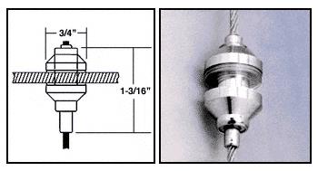 CRL Chrome Plated Drilled Glass Shelf Brackets for the Cable Display System