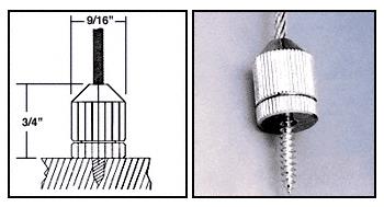 CRL Chrome Plated Short, Round Floor Base Fitting for Cable Display System