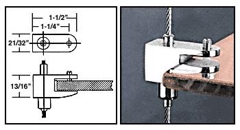 CRL Chrome Plated Fixed Single Shelf Brackets for the Cable Display System