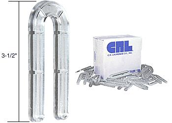 CRL Clear 1/4" x 3-1/2" Plastic Horseshoe Shims - 100 Pack