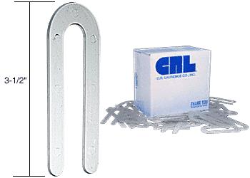 CRL Clear 1/16" x 3-1/2" Plastic Horseshoe Shims - 100 Pack