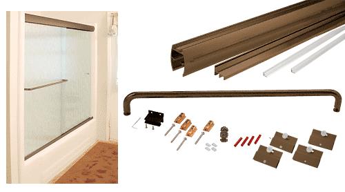 CRL Oil Rubbed Bronze Cottage CK Series Sliding Shower Door Kit  60" x 72" with Clear Jambs for 1/4" Glass