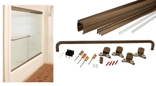 CRL Oil Rubbed Bronze Cottage CK Series Sliding Shower Door Kit 60" x 72" with Clear Jambs for 3/8" Glass