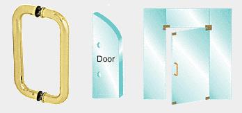 CRL Polished Brass 10" Glass Mounted Standard Pull Handle