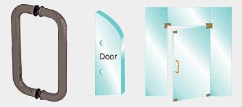 CRL Dark Bronze 10" Glass Mounted Standard Pull Handle