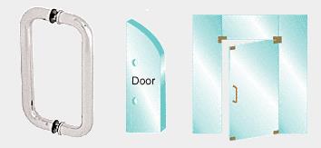 CRL Polished Stainless 10" Glass Mounted Standard Pull Handle