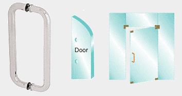 CRL Brushed Stainless 12" Glass Mounted Standard Pull Handle