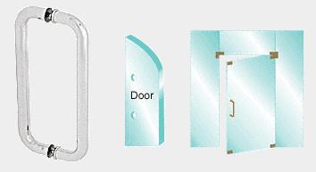 CRL Satin Anodized 12" Glass Mounted Standard Pull Handle