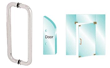 CRL Polished Stainless 18" Glass Mounted Standard Pull Handle