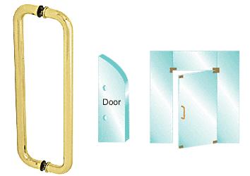 CRL Polished Brass 24" Glass Mounted Standard Pull Handle