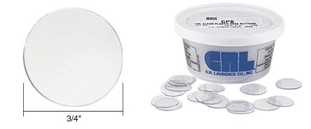 CRL Clear Plastic Desk Buttons - 100 Pack