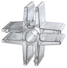 CRL 90 Degree 4-Way Clear Plastic Display Connector