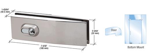 CRL Brushed Stainless Steel Curved European Patch Door Lock