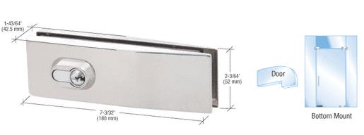CRL Polished Stainless Steel Curved European Patch Door Lock