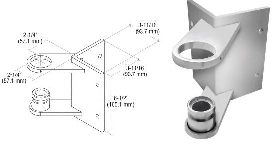 CRL Brushed Stainless CRS Outside Corner Fascia Mount Bracket