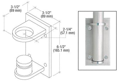 CRL Brushed Stainless CRS Fascia Mount Bracket