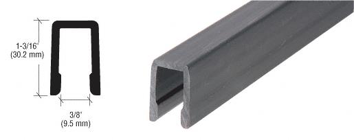 CRL CRS Cap Rail Vinyl for 3/8" Glass used in Top Rail Only - 120 in