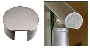 CRL 4" Brushed Stainless CRS Top Rail End Cap
