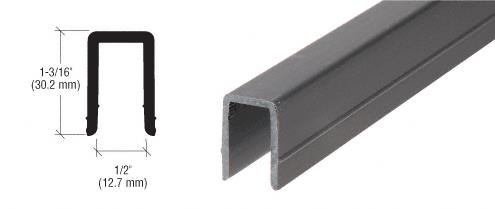 CRL CRS Cap Rail Vinyl for 1/2" Glass used in Top Rail Only - 120 in