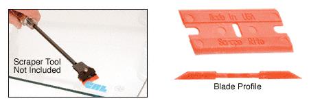 CRL Plastic Double-Edged Razor Blades 100 Pack