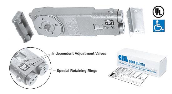 CRL A.D.A. 5 Lb. Interior 105&#186; Hold-Open Overhead Concealed Door Closer Body Only