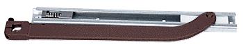 CRL Dark Bronze Finish Offset Arm Assembly with Surface Mount Type Slide-Track for 9/16" Deep Rail