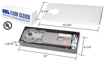 CRL 8300 Series Medium Duty 105 Degree Hold Open Low Profile Floor Mounted Closers