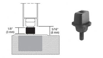 CRL Floor Mounted Closer 1/8" Collar Height Tapered Type Spindle