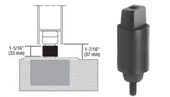 CRL Floor Mounted Closer 1-5/16" Collar Height Tapered Type Spindle