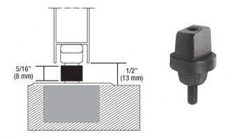 CRL Floor Mounted Closer 5/16" Collar Height Tapered Type Spindle
