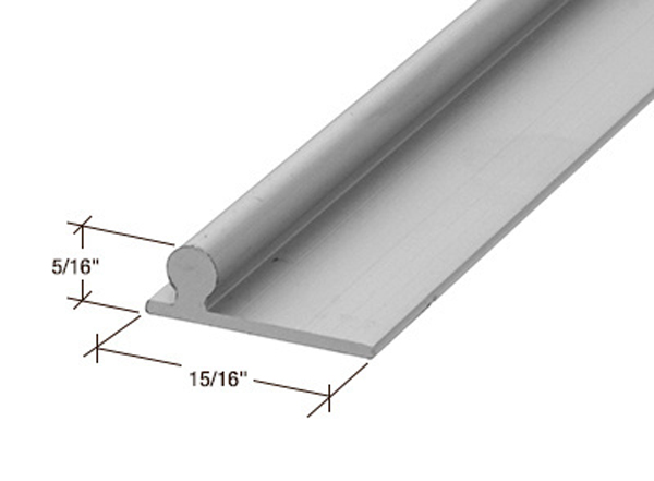 CRL Aluminum Sliding Glass Door Replacement Rail - 72 in long