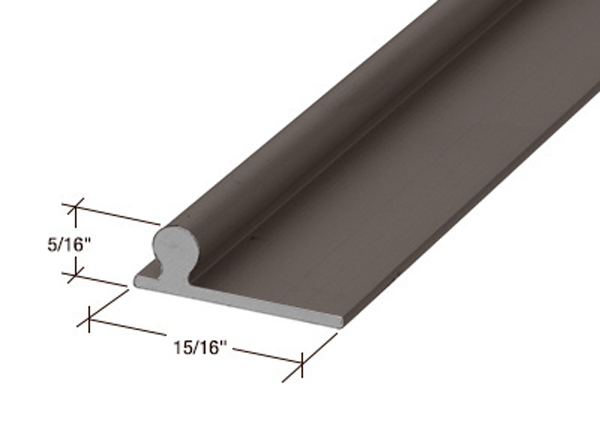 CRL Bronze Sliding Glass Door Replacement Rail - 72 in long