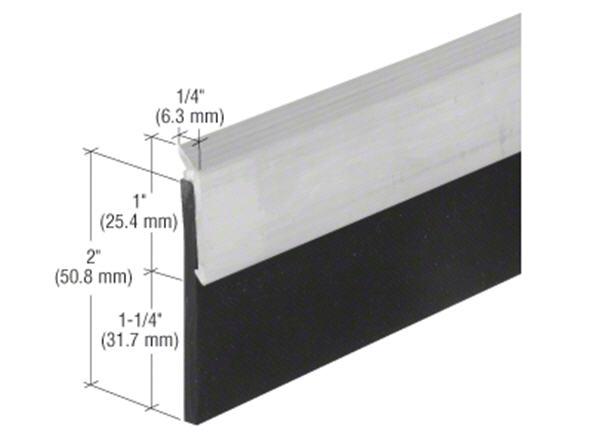 CRL Aluminum Finish Heavy-Duty Door Sweep 32"