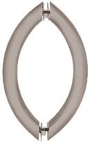 CRL 6" Brushed Nickel Crescent Style Back-to-Back Pull Handles