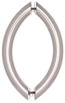 CRL 6" Chrome Crescent Style Back-to-Back Pull Handles